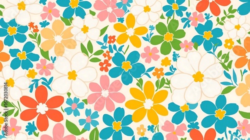 seamless pattern with flowers