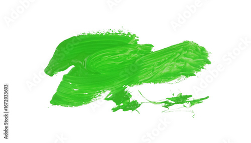 Wallpaper Mural Green watercolor paint brush stroke isolated on transparent background. art and watercolor painting concept. Torontodigital.ca