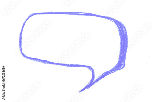 Wallpaper Mural Hand drawn empty speech bubble shape color pencil on transparent background for design in your work business concept. Torontodigital.ca