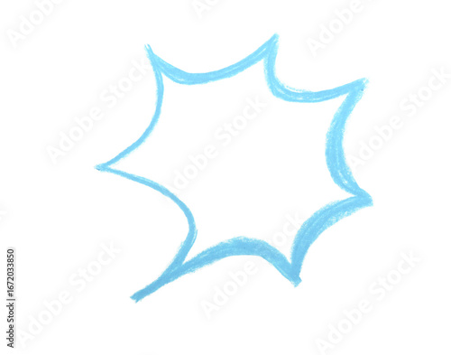 Wallpaper Mural Hand drawn empty speech bubble shape color pencil on transparent background for design in your work business concept. Torontodigital.ca