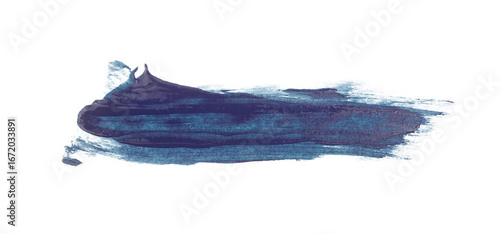 Wallpaper Mural Dark Blue watercolor paint brush stroke isolated on transparent background. art and watercolor painting concept. Torontodigital.ca