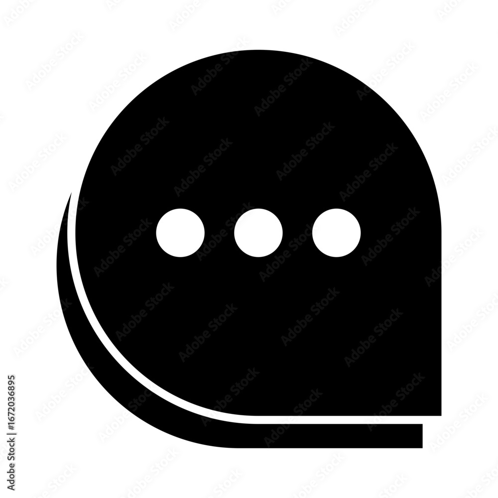 Fototapeta premium Minimalist Chat Bubble Icon
