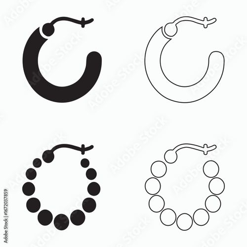 Trendy Hoop Earrings Jewelry Symbol