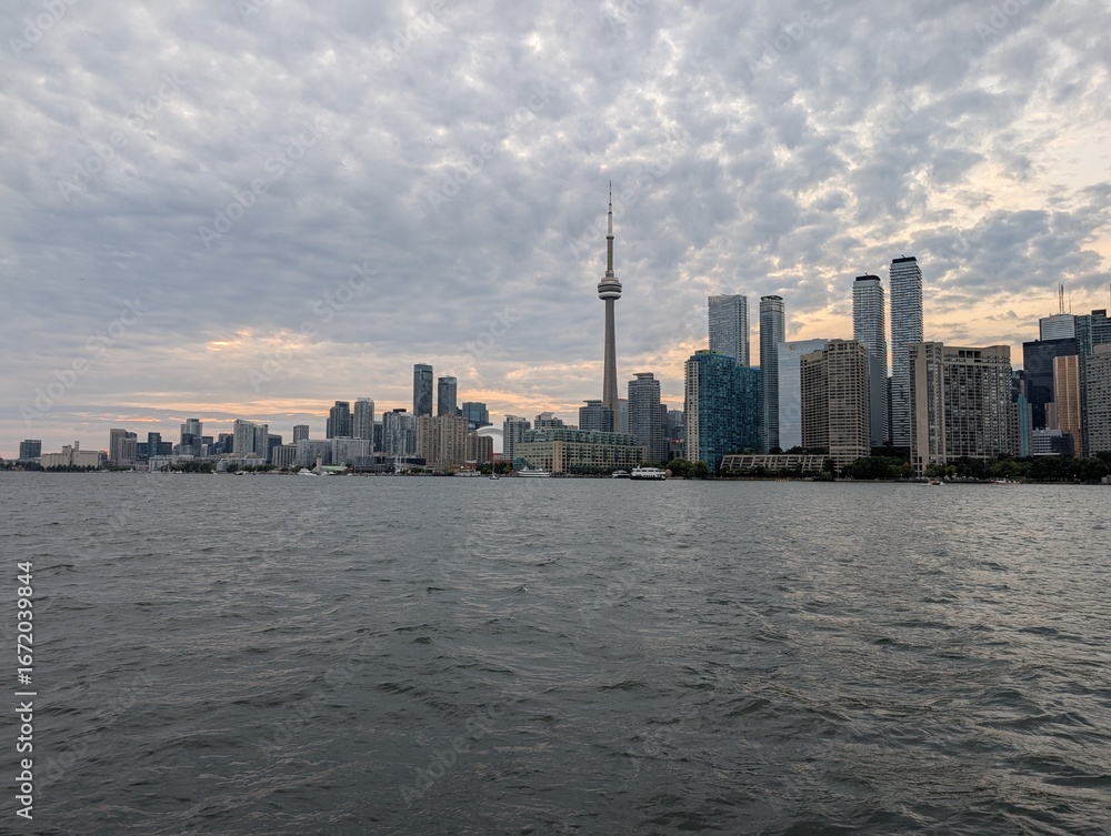 Fototapeta premium Toronto's skyline from Lake Ontario, Canada - August 2025