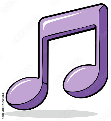 Lilac Music Note Symbolizing Harmony and Melody, Capturing the Essence of Sound, Rhythm and Musical Expression