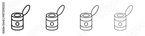 Tin can icons. line strokes simple icons