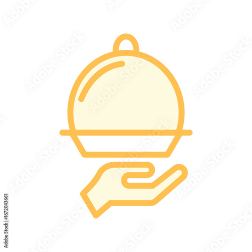 serving dish  duotone line icon , vector, pixel perfect, illustrator file 
