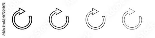 Reload button icons. line strokes simple icons
