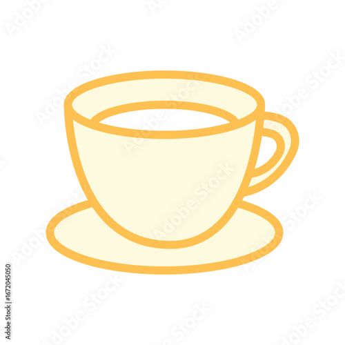 Tea Cup duotone line icon , vector, pixel perfect, illustrator file 
