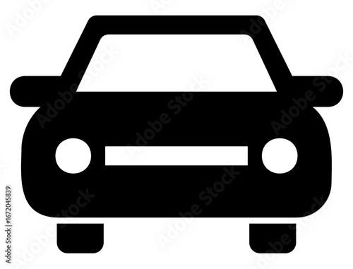 車のマーク アイコン イラスト シンプル ベクター素材 ブラック