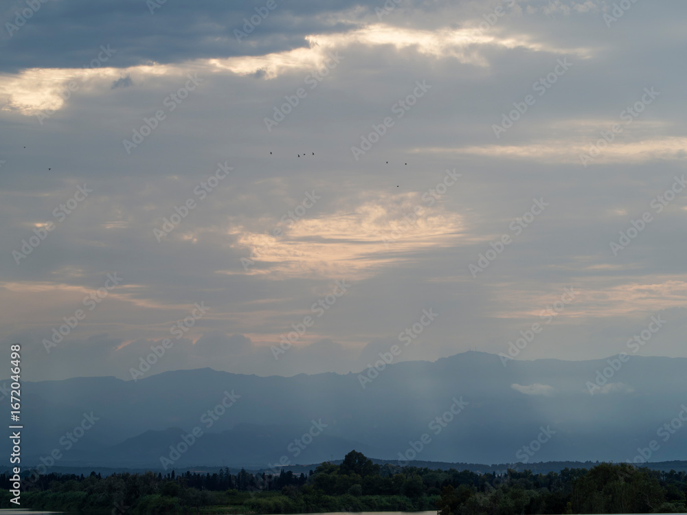 Fototapeta premium clouds over the mountains