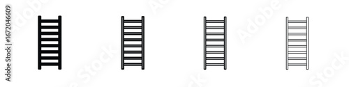 Ladder icons. line strokes simple icons