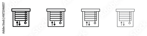 Jalousie icons. line strokes simple icons