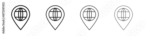Global forum icons. line strokes simple icons