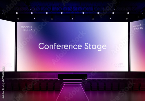 Conference Stage Screen Mockup
