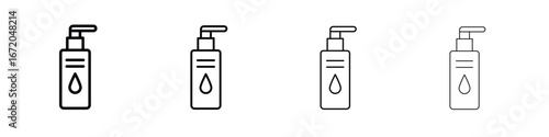 Face cleanser icons. line strokes simple icons