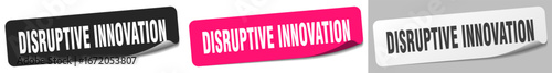 disruptive innovation sticker. disruptive innovation sticker set on white background