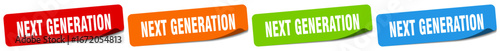 next generation sticker. next generation sticker set on white background