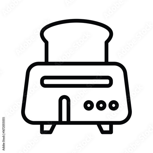 Bread Toaster line icon , vector, pixel perfect, illustrator file 
