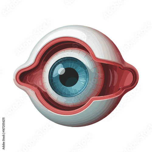 Human Eye Anatomy Detailed Medical Illustration