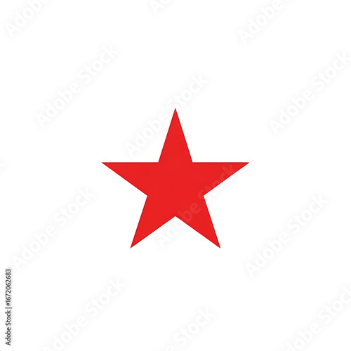 Red Star Icon Isolated on White Background Symbol of Excellence Achievement and Success