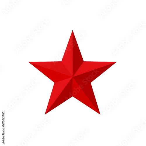 Red Star Vector Icon Isolated on Black Background for Business and Design Projects
