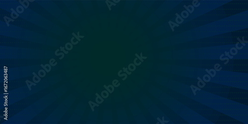 Comic background. Pop art texture. Starburst cartoon style. Anime design with explosion effect for print. Fun dot pattern. Blue backdrop with halftone gradient.