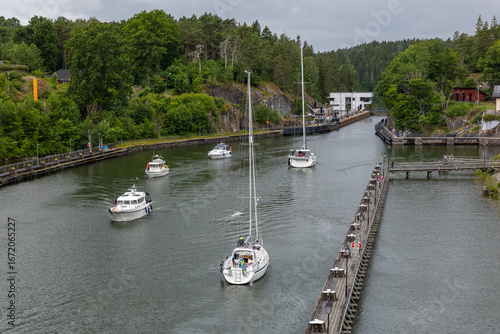 Trollhättan Schleuse, 
Trollhätte-Kanal
