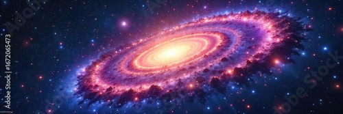 Breathtaking Spiral Galaxy Swirling Stars and Cosmic Wonder in Vibrant Deep Space