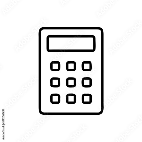 Calculator Icon for Math, Finance, Accounting, Education, and Business