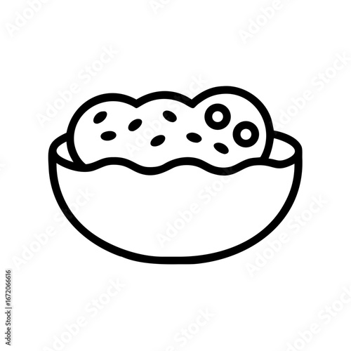 Cereal Icon for Breakfast, Food, Nutrition, Grain, and Healthy Eating