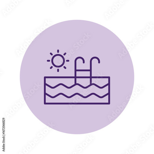 Swimming Pool pentaglow , vector, pixel perfect, illustrator file 
