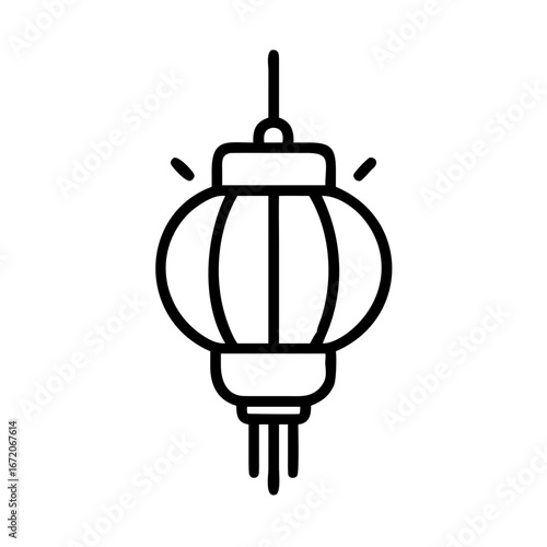 Lantern Icon Vector Illustration for Light Decoration and Outdoor Design