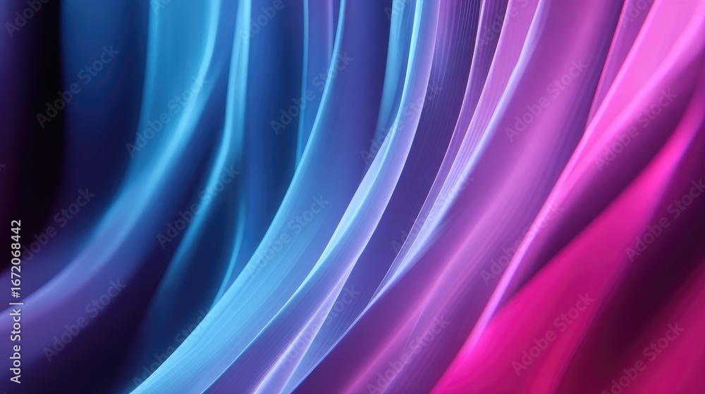 Fototapeta premium Abstract vibrant flowing lines of blue and pink
