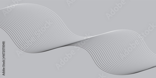 Abstract vector background with black wavy lines. modern vector ilustration