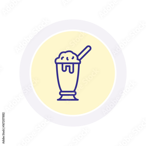 Milkshake color circle icon , vector, pixel perfect, illustrator file 
