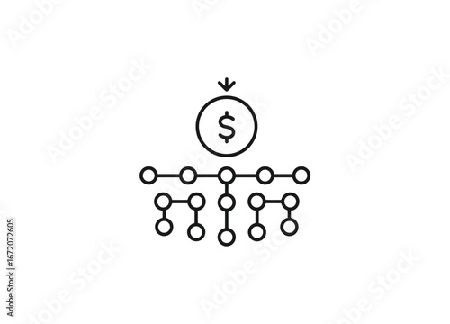 Dividend payout representing financial earnings stock profit and corporate income