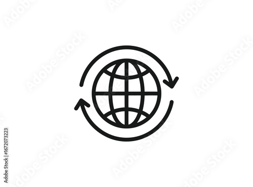 Foreign exchange globe representing global currency trading investment and international finance