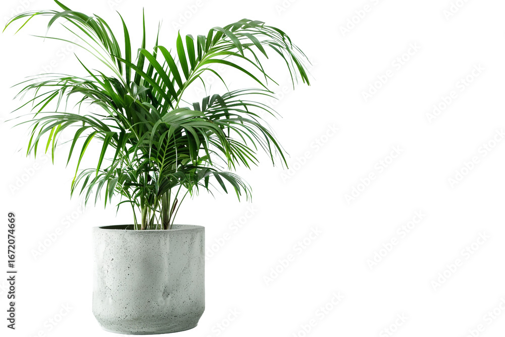 Obraz premium Lush indoor plant in a decorative pot, perfect for home decor