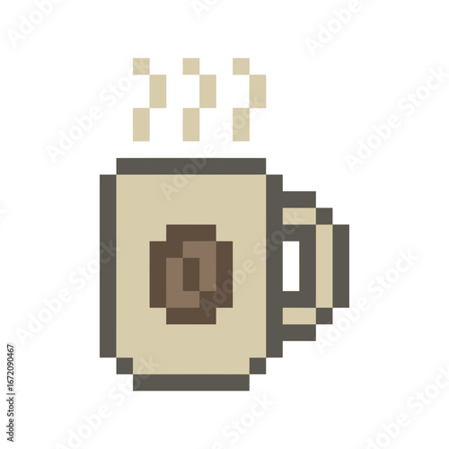 coffee drink retro pixel art