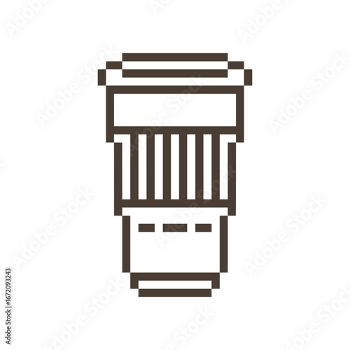 coffee drink retro pixel art