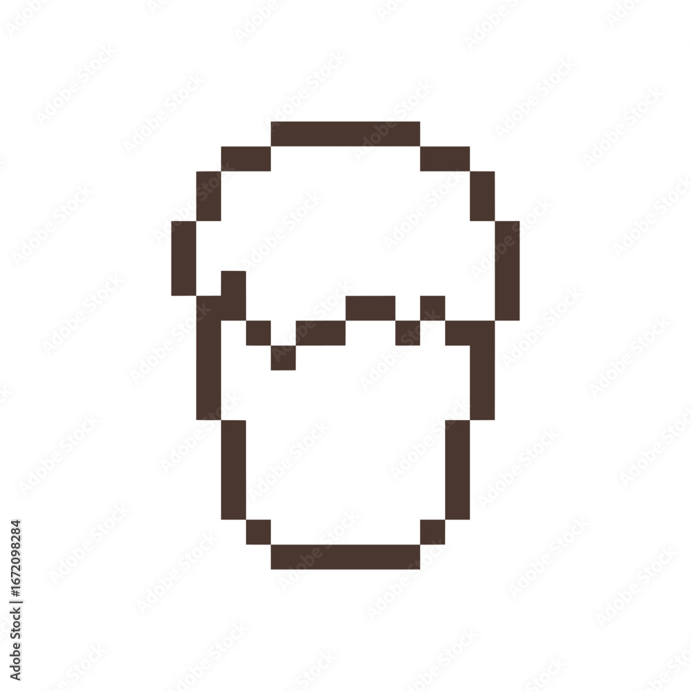 Fototapeta premium cupcake pixel art for your needs