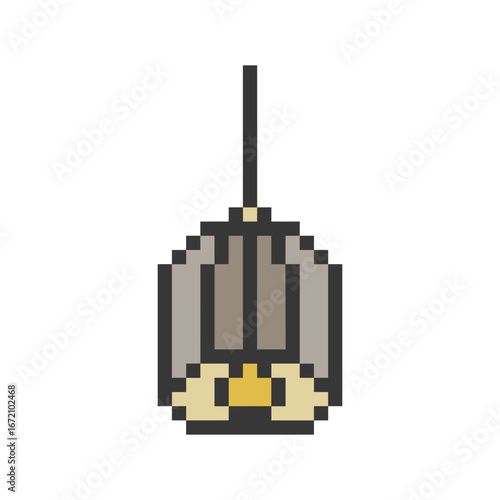 chandelier lamp retro pixel art