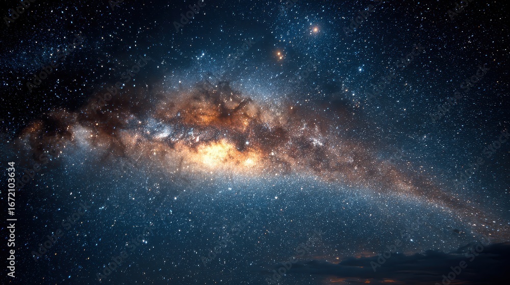 Fototapeta premium Majestic Milky Way Galaxy Night Sky Stars Cosmic Wonder