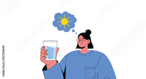 Refreshing hydration on a bright sunny day for optimal wellbeing