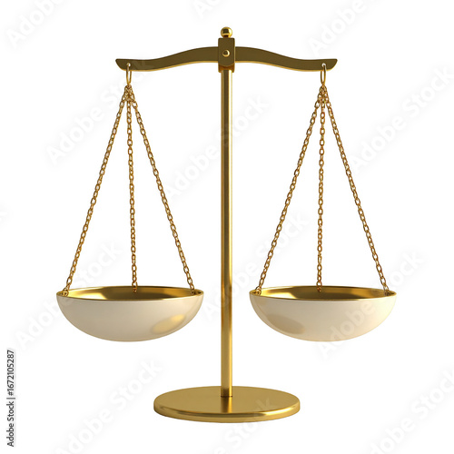 Scales of Justice Balance Law Golden Symbol for Legal Concept