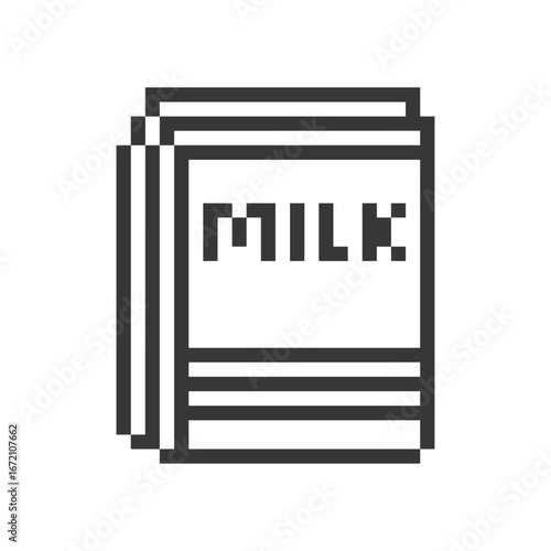 milk product retro pixel art