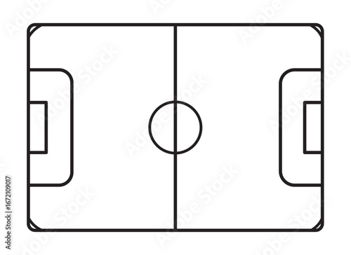 Football field icon simple black vectors pack. Design infographic element