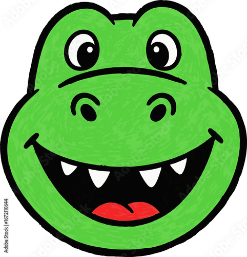 A Big, Goofy Smile from a Friendly Dinosaur