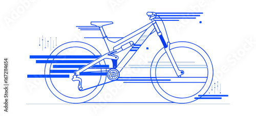 Fast bicycle design illustration